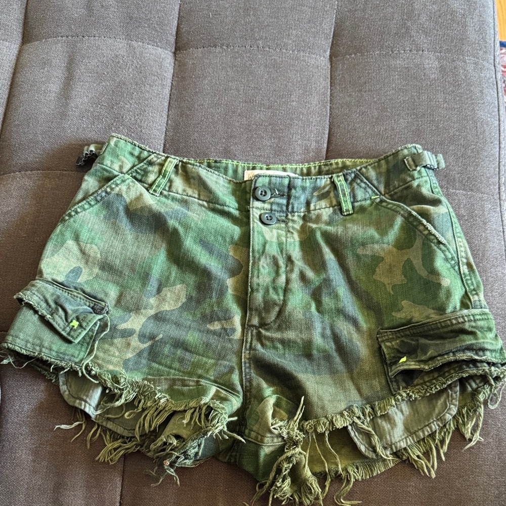 Free People camo shorts